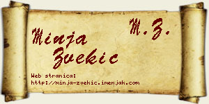Minja Zvekić vizit kartica
